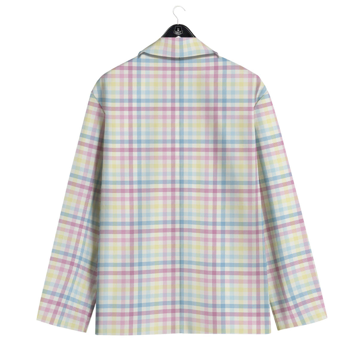 Pastel Plaid Cotton Candy Print Pattern Men's Sport Coat-grizzshop