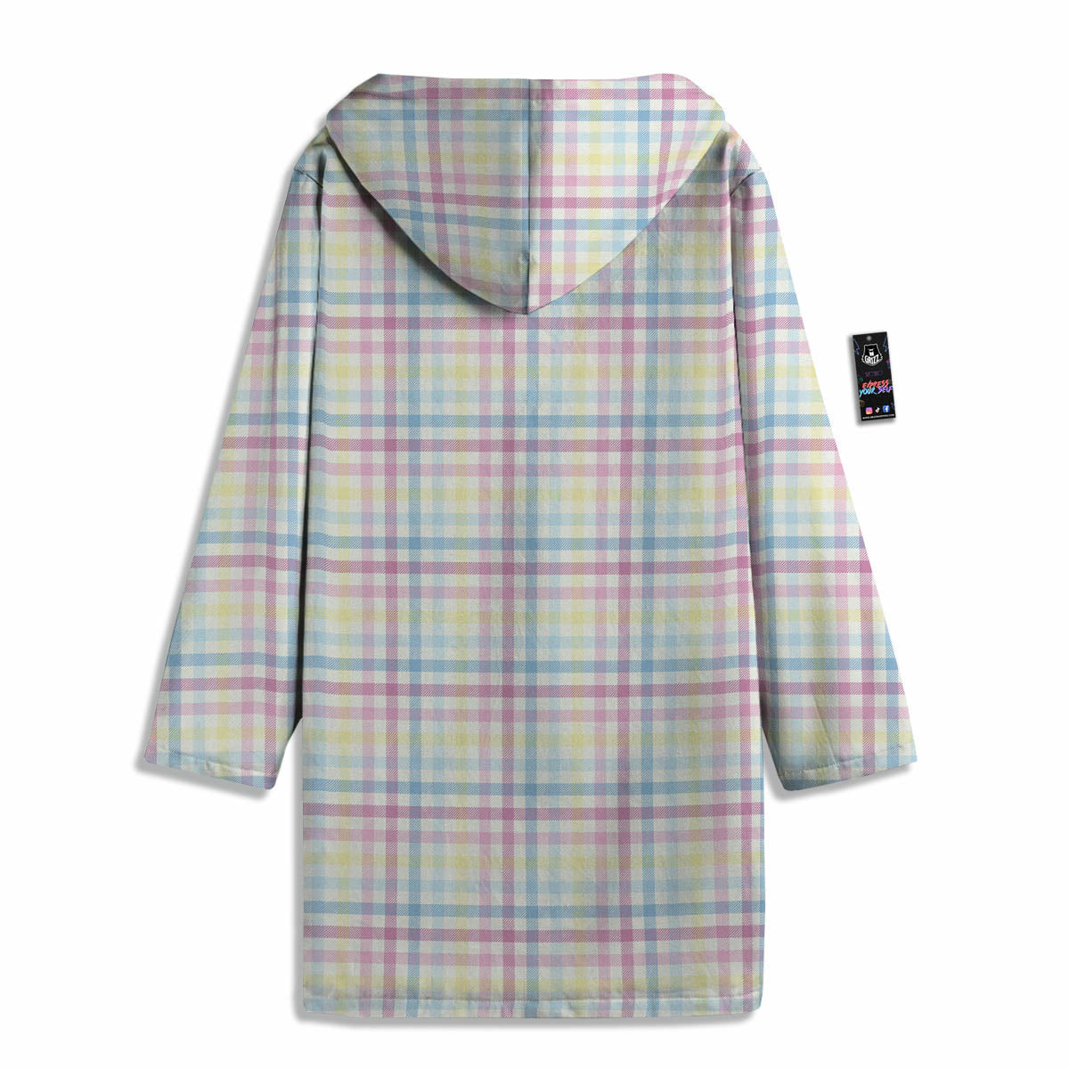 Pastel Plaid Cotton Candy Print Pattern Men's Windbreaker Jacket-grizzshop