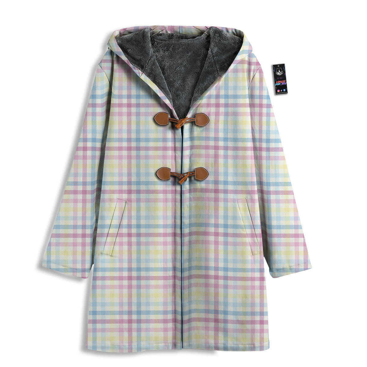 Pastel Plaid Cotton Candy Print Pattern Men's Windbreaker Jacket-grizzshop