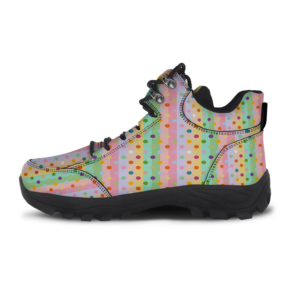 Pastel Polka Dots Print Pattern Hiking Shoes-grizzshop