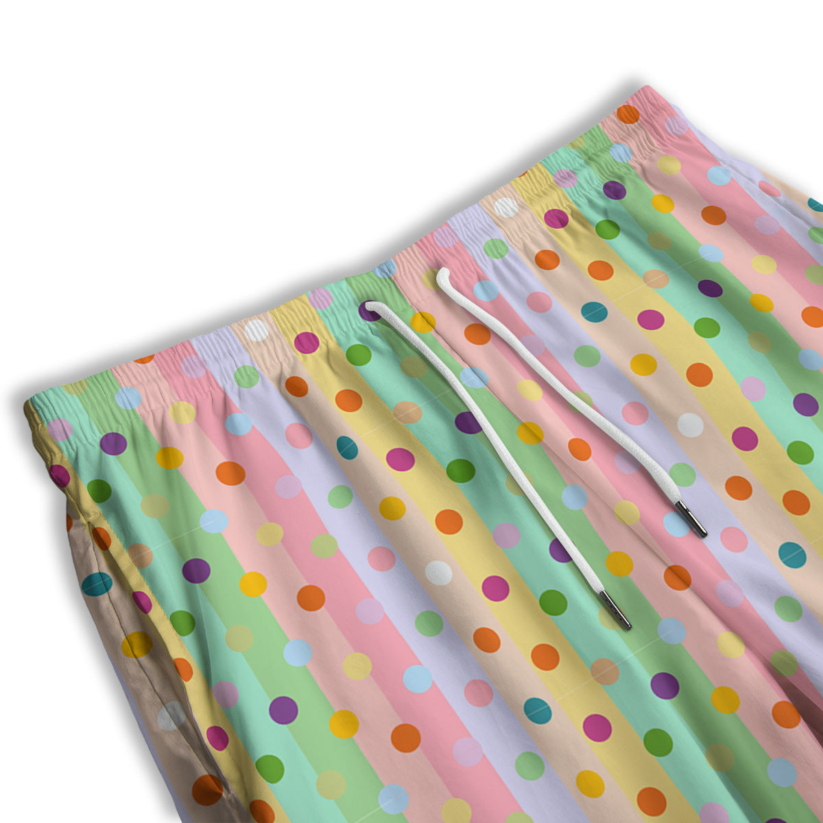 Pastel Polka Dots Print Pattern Men's Athletic Shorts