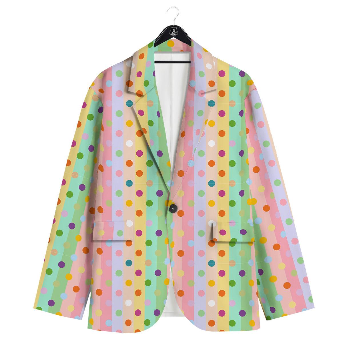 Pastel Polka Dots Print Pattern Men's Sport Coat-grizzshop