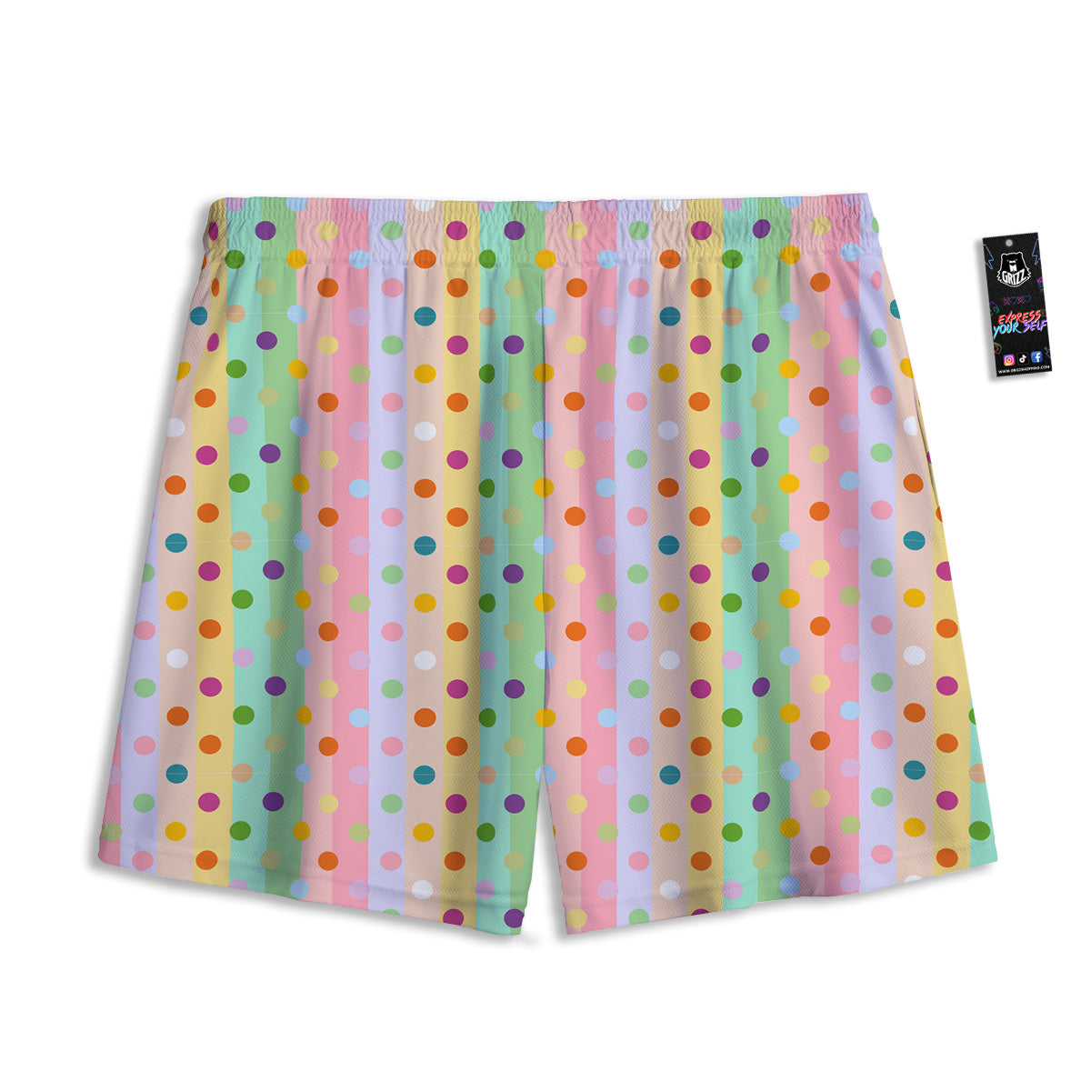 Pink Floral And Frida Kahlo Print Mesh Shorts