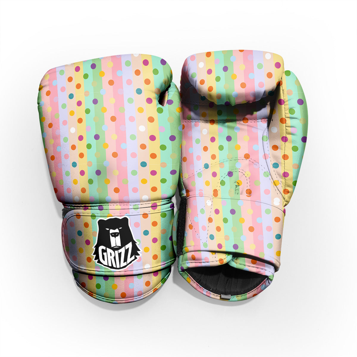 Pastel Polka Dots Print Pattern Pro Boxing Glove