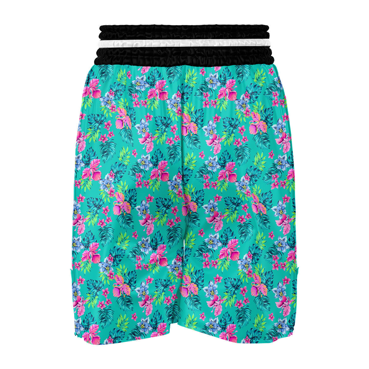 Pastel Tropical Hibiscus Boxing Shorts-grizzshop