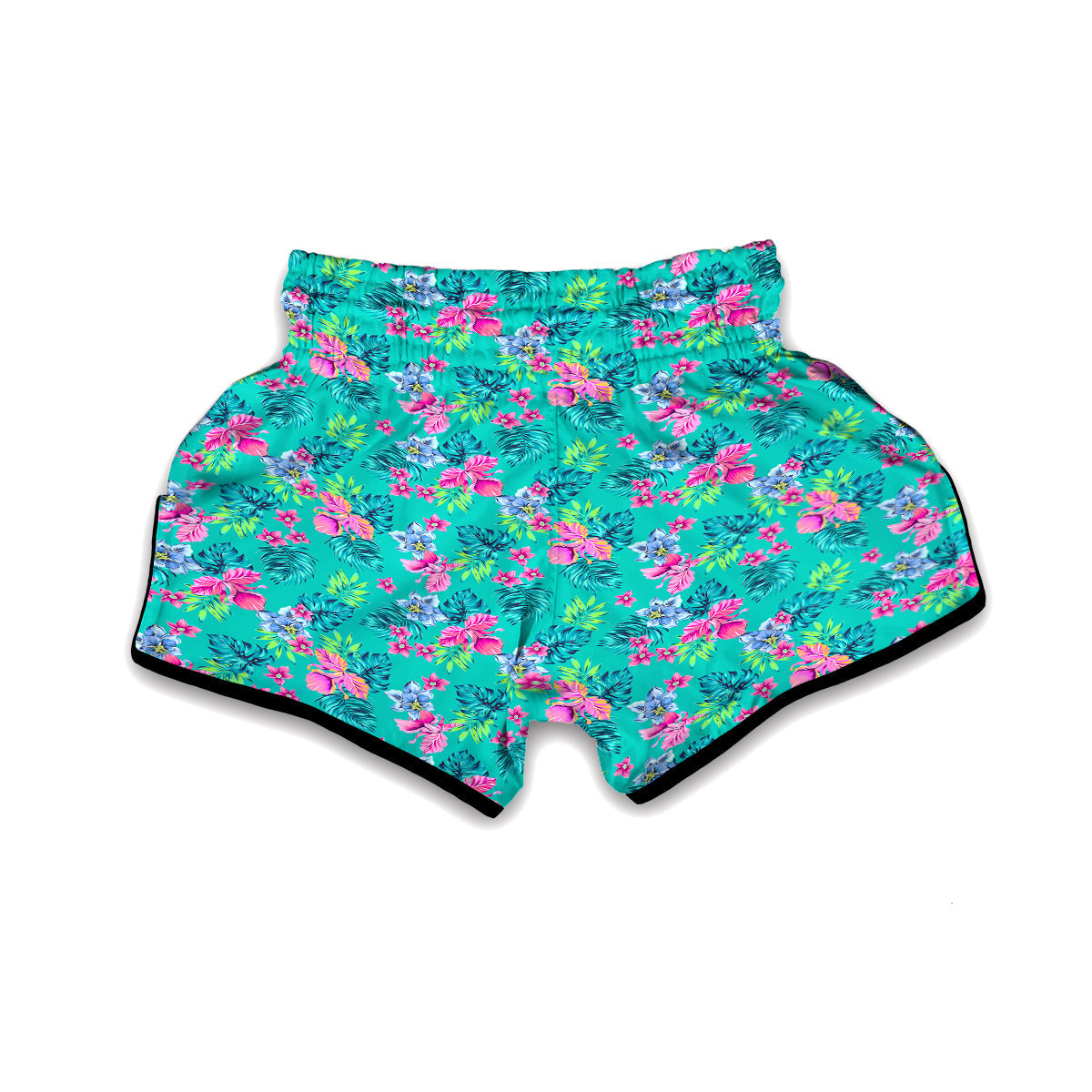 Pastel Tropical Hibiscus Muay Thai Boxing Shorts-grizzshop