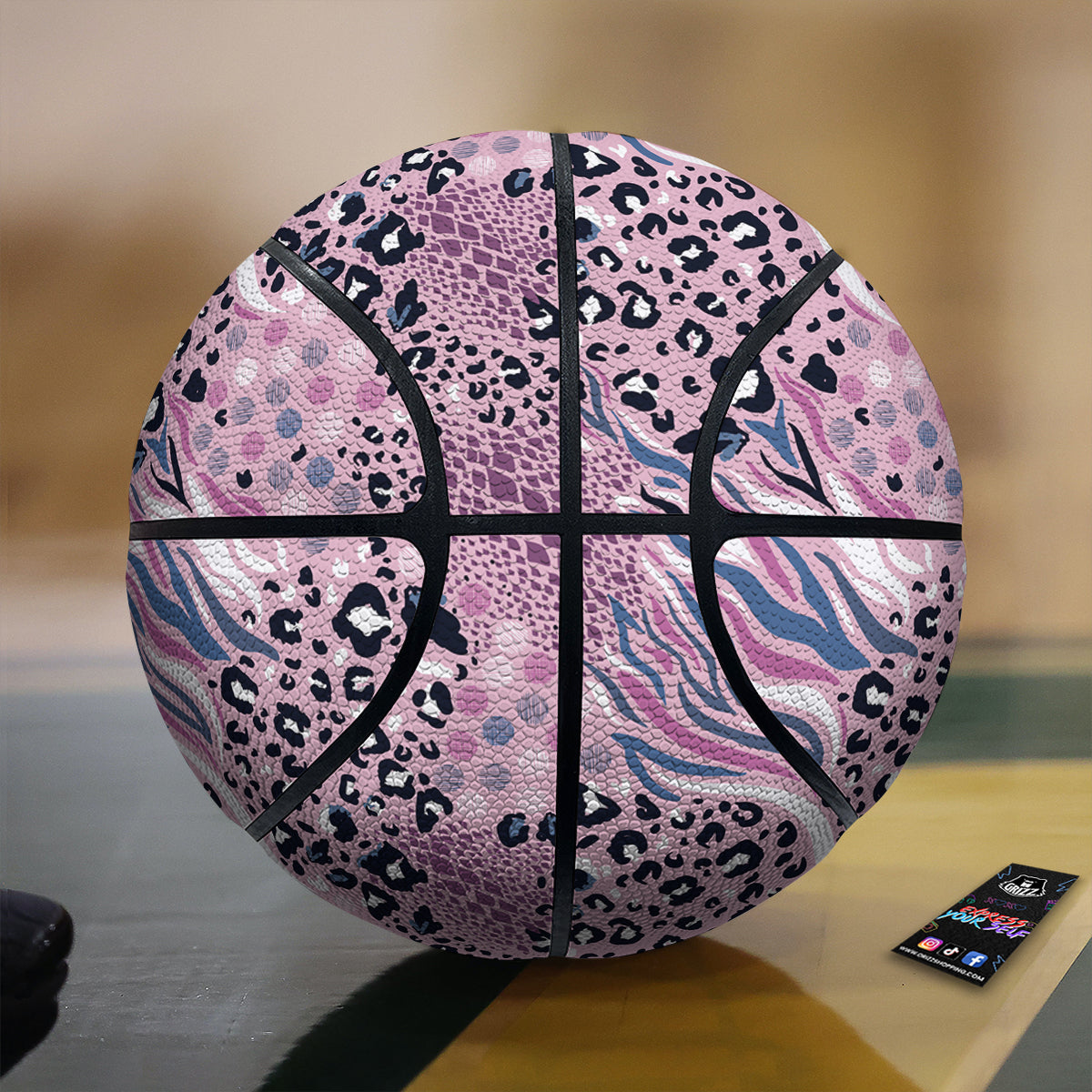 Pastel Mix Animal Skin Print Basketball
