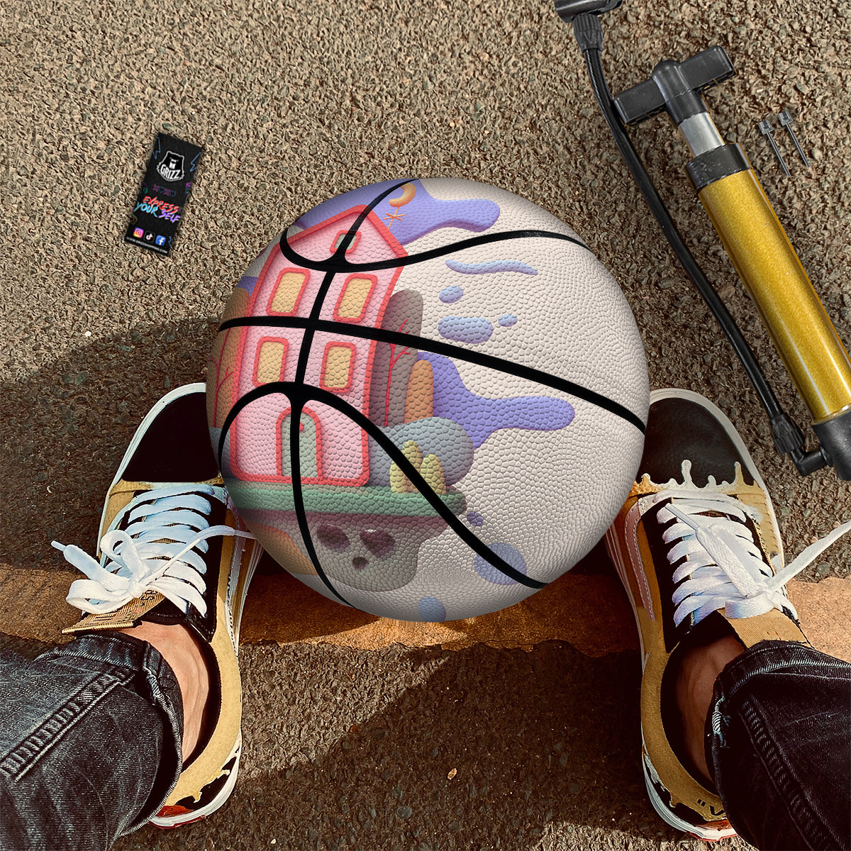 Pastel Modern House Print Basketball
