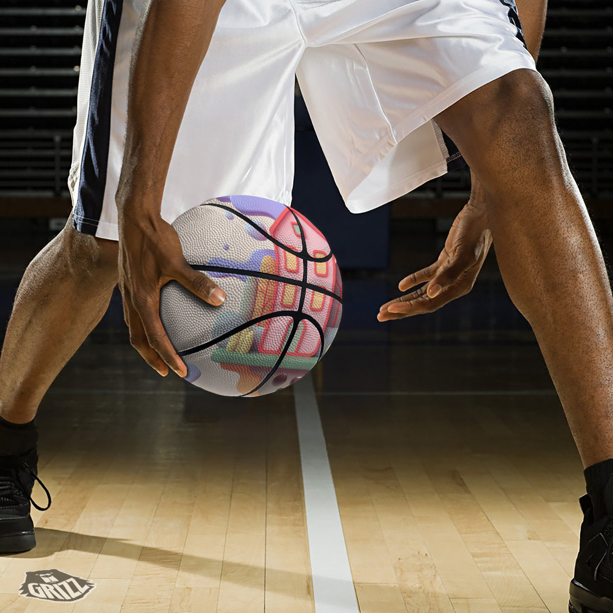 Pastel Modern House Print Basketball