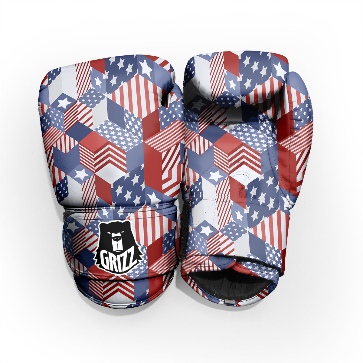 Patchwork American Patriotic Print Pro Boxing Glove