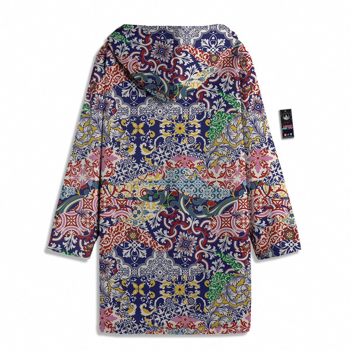 Patchwork Azulejos Tiles Print Pattern Men's Windbreaker Jacket-grizzshop