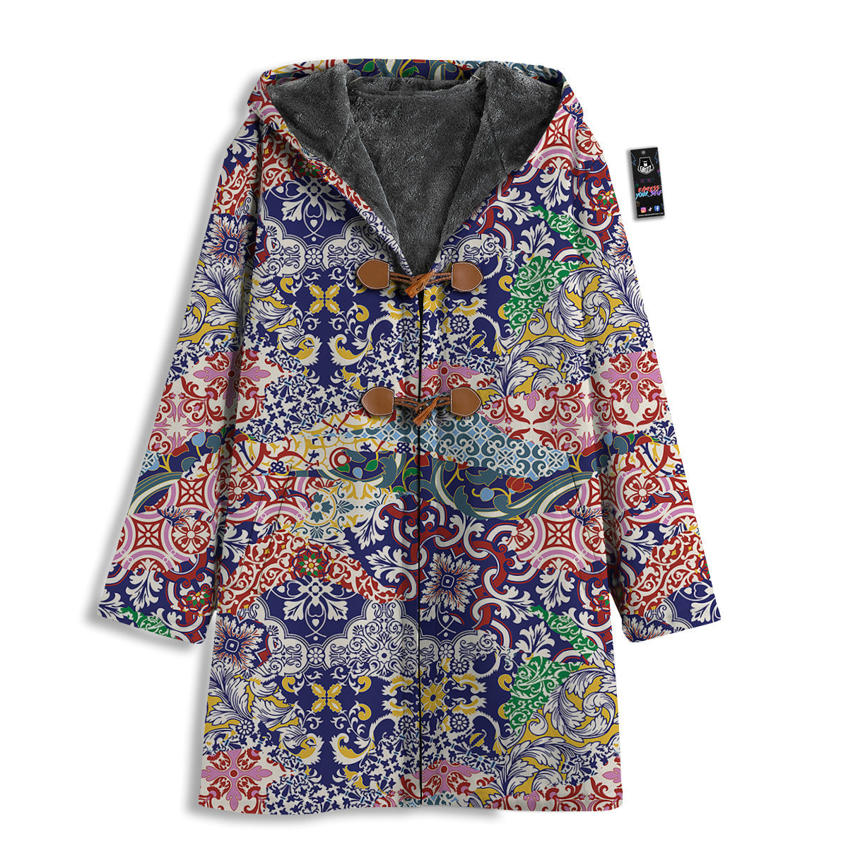 Patchwork Azulejos Tiles Print Pattern Men's Windbreaker Jacket-grizzshop