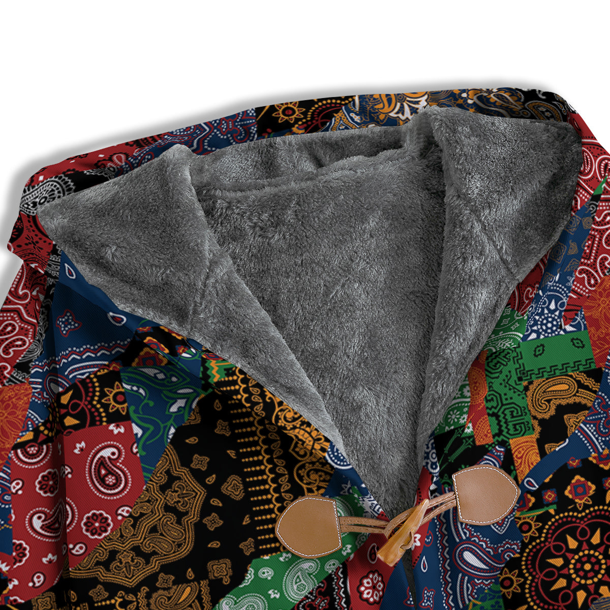 Patchwork Bandanna Print Pattern Men's Windbreaker Jacket-grizzshop