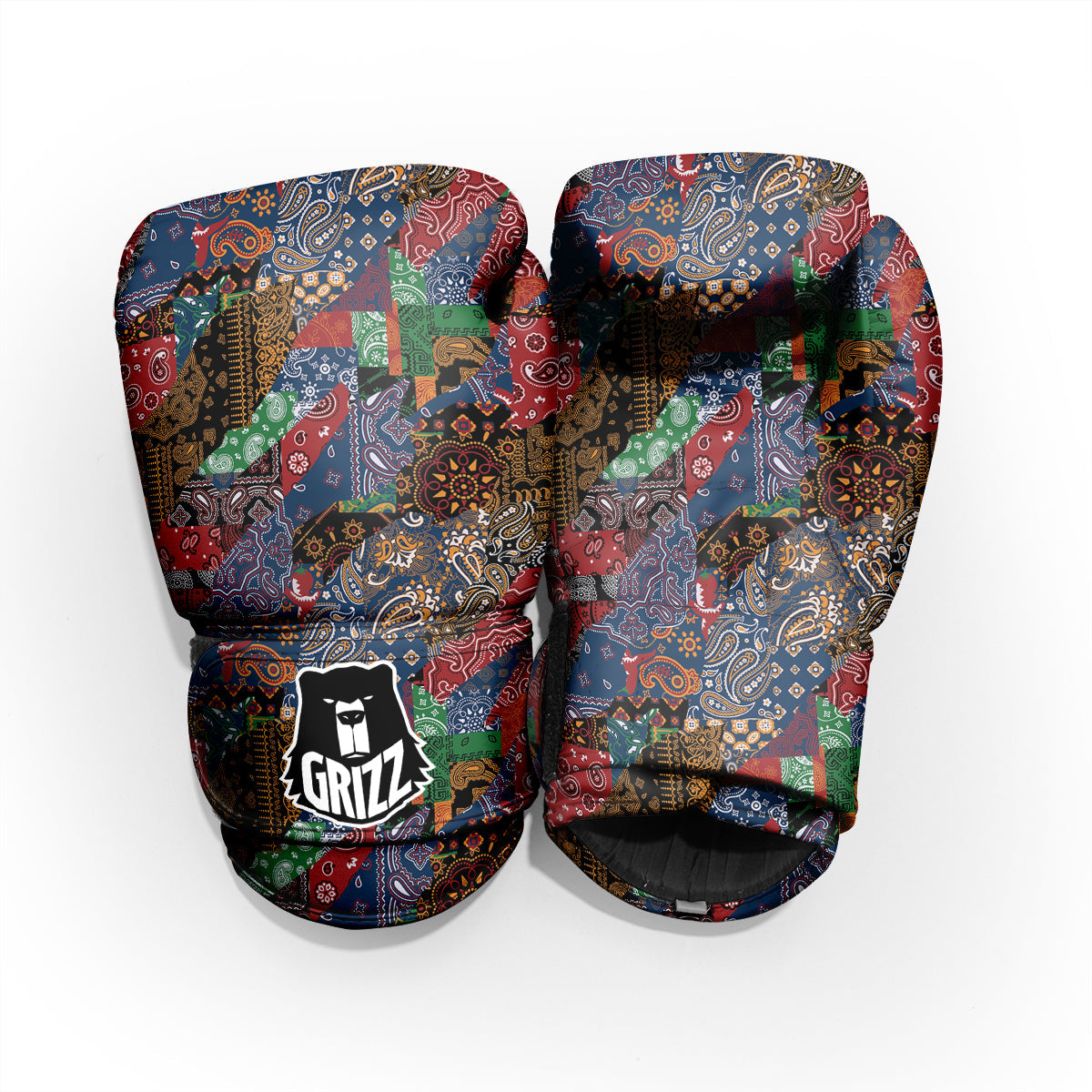 Patchwork Bandanna Print Pattern Pro Boxing Glove