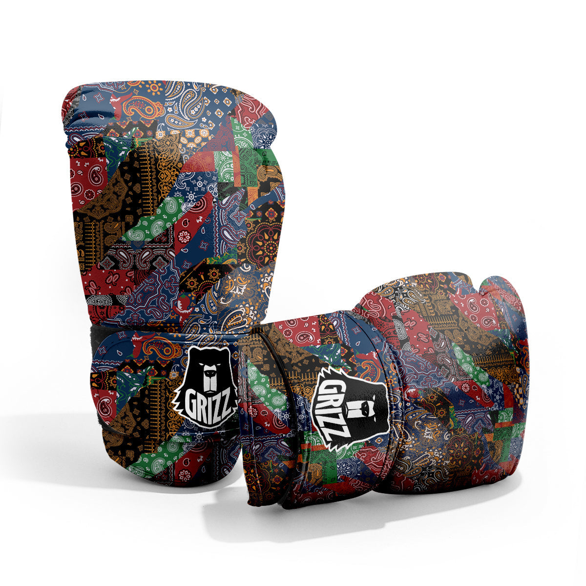 Patchwork Bandanna Print Pattern Pro Boxing Glove