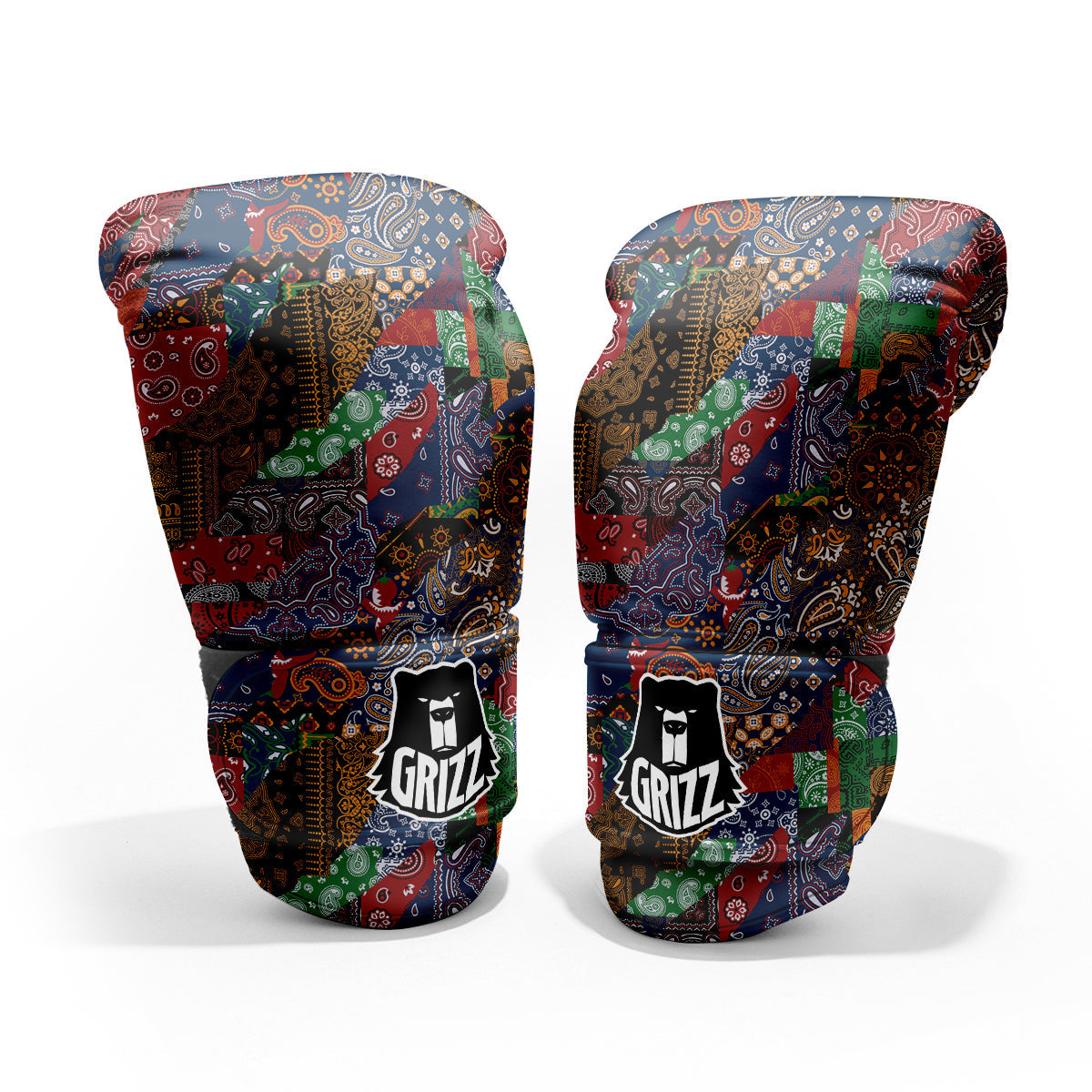 Patchwork Bandanna Print Pattern Pro Boxing Glove
