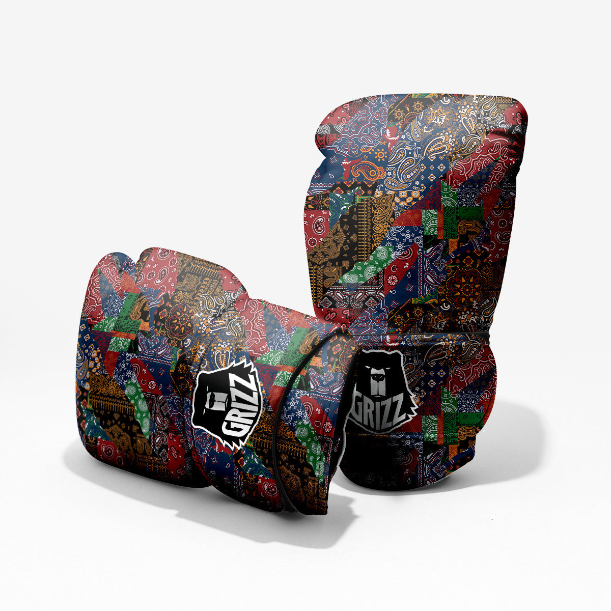 Patchwork Bandanna Print Pattern Pro Boxing Glove