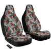 Patchwork Black White And Floral Print Pattern Car Seat Covers-grizzshop