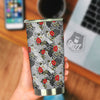 Patchwork Black White And Floral Print Pattern Tumbler-grizzshop