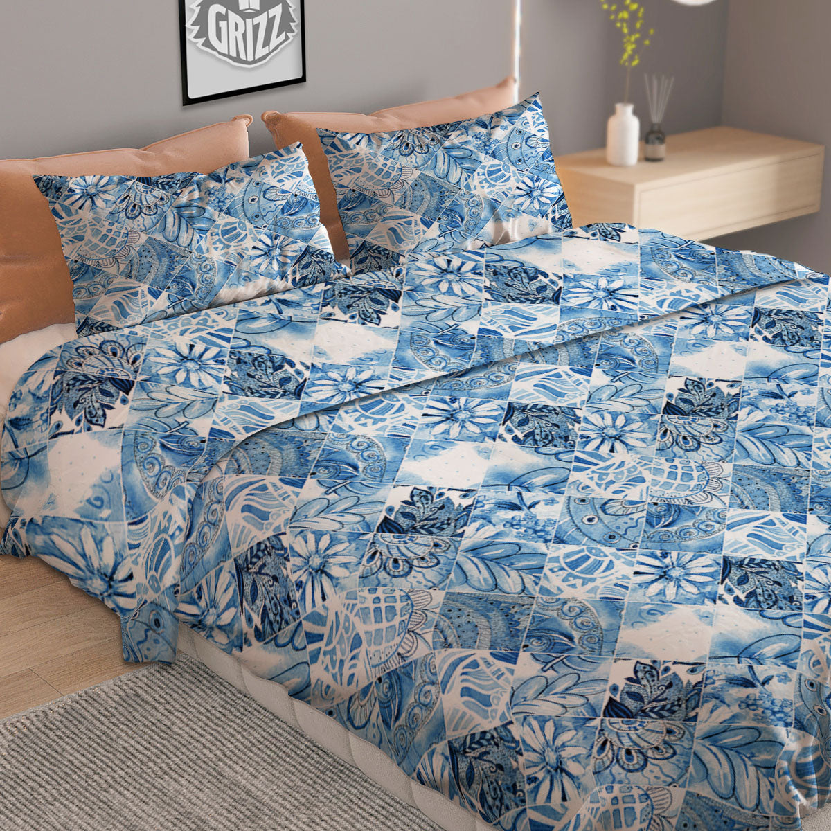 Octopus Cute Print Pattern Duvet Cover Bedding Set