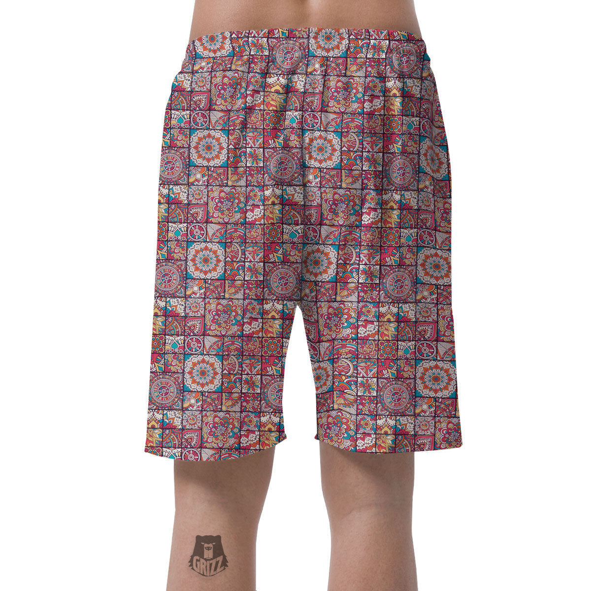 Patchwork Bohemian Print Pattern Men's Shorts-grizzshop