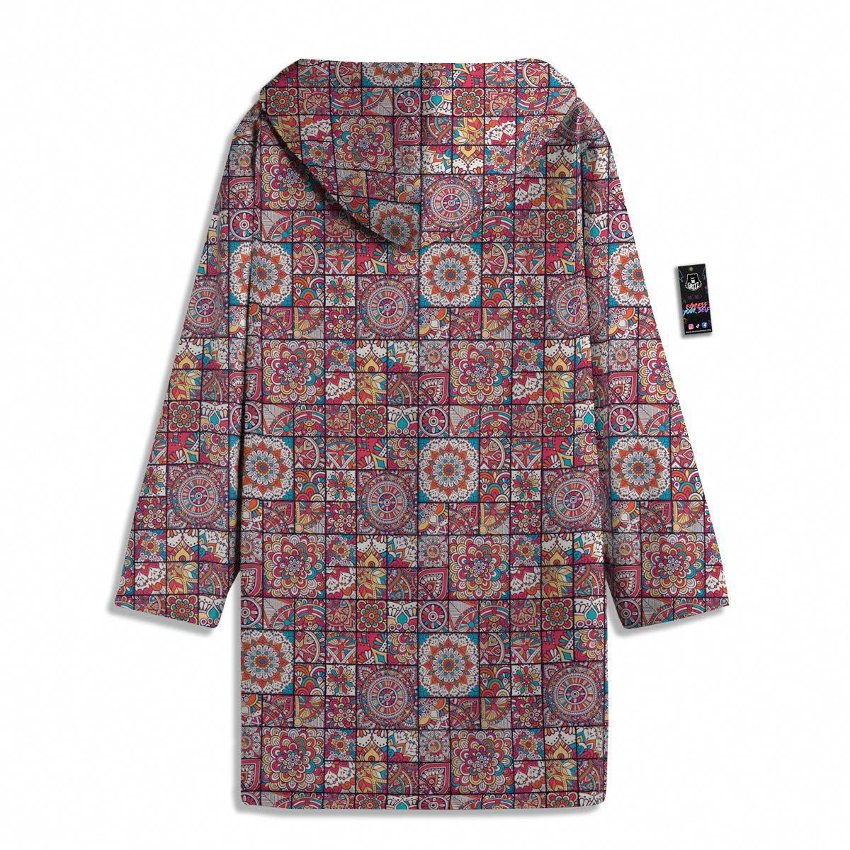 Patchwork Bohemian Print Pattern Men's Windbreaker Jacket-grizzshop