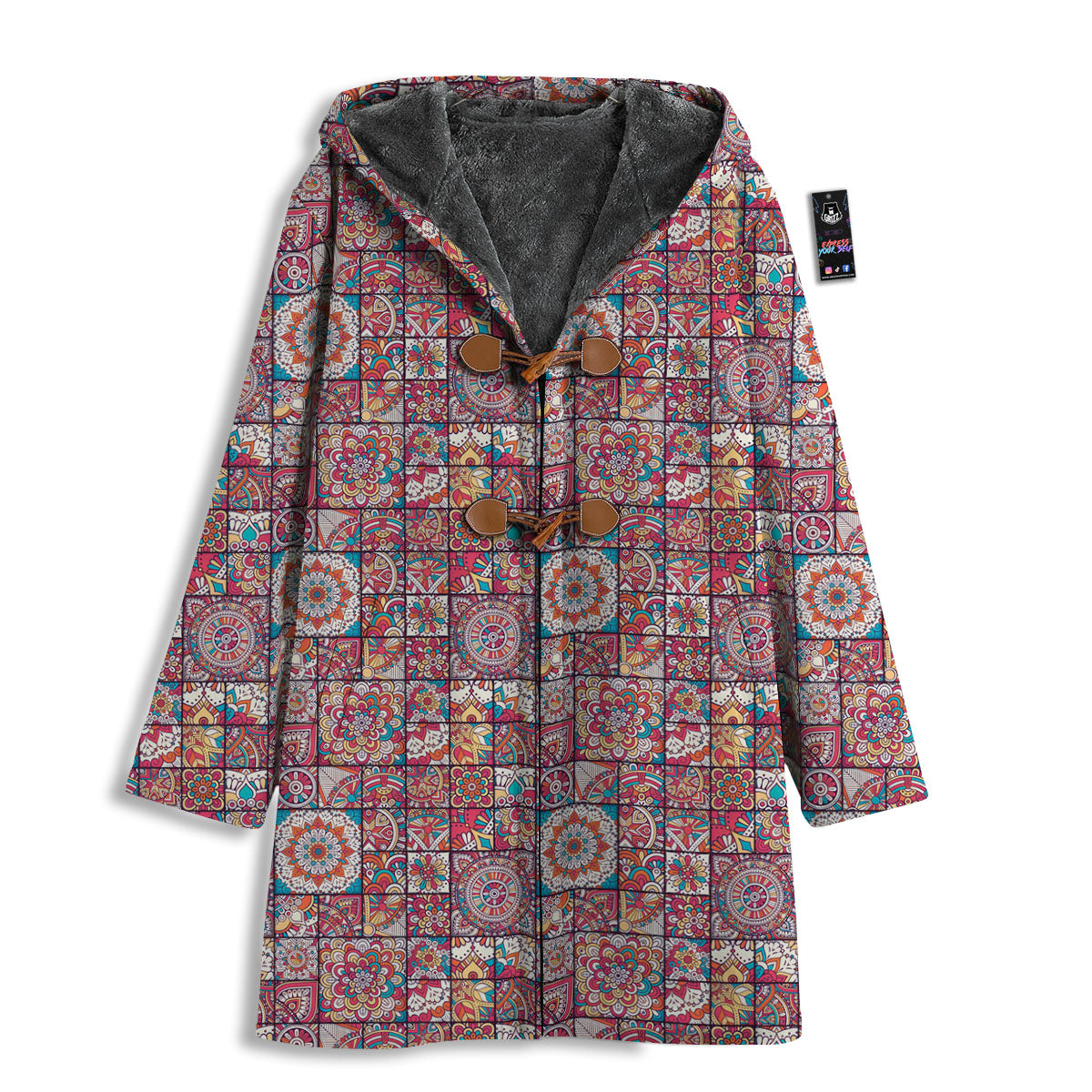 Patchwork Bohemian Print Pattern Men's Windbreaker Jacket-grizzshop