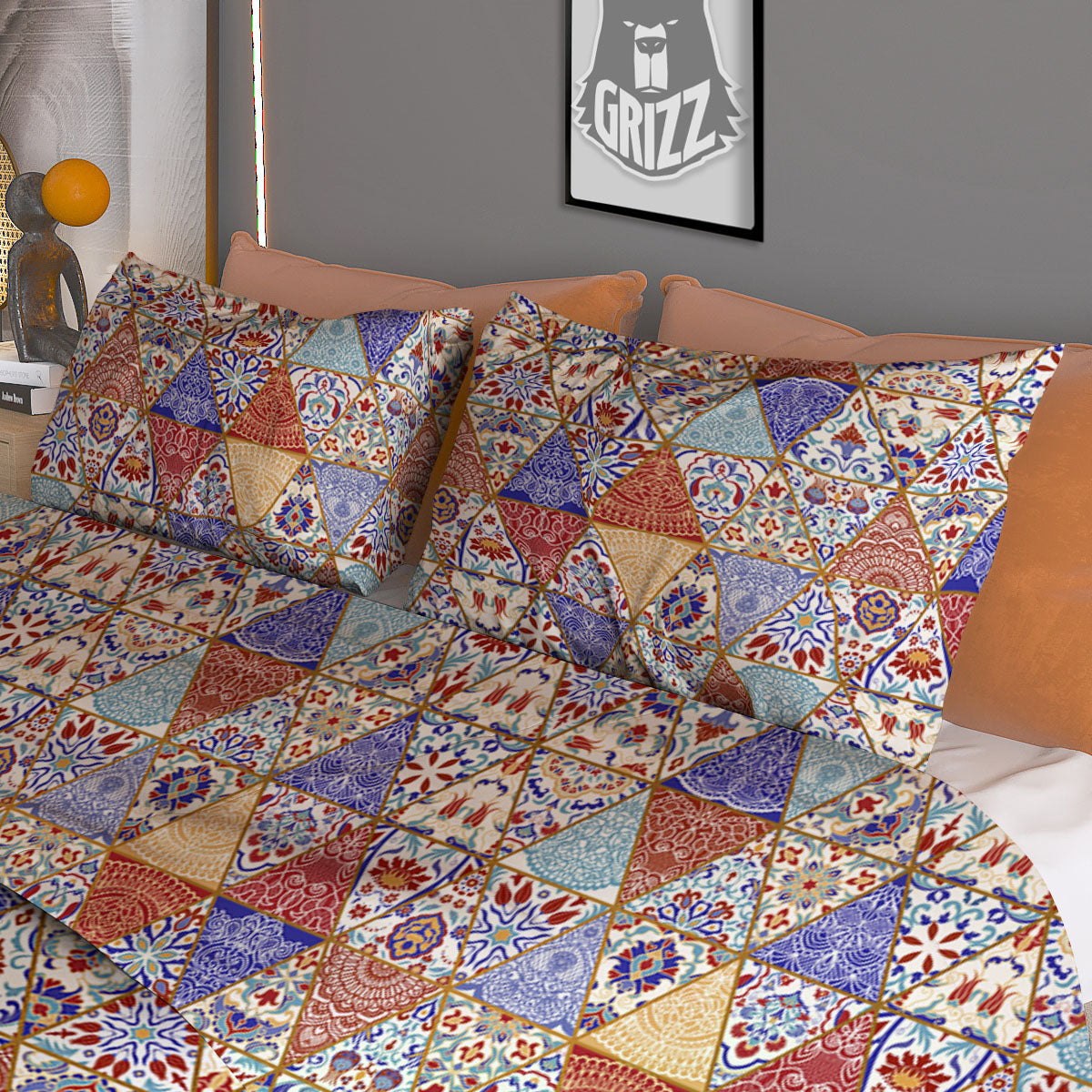Odin God With Muninn And Huginn Print Duvet Cover Bedding Set