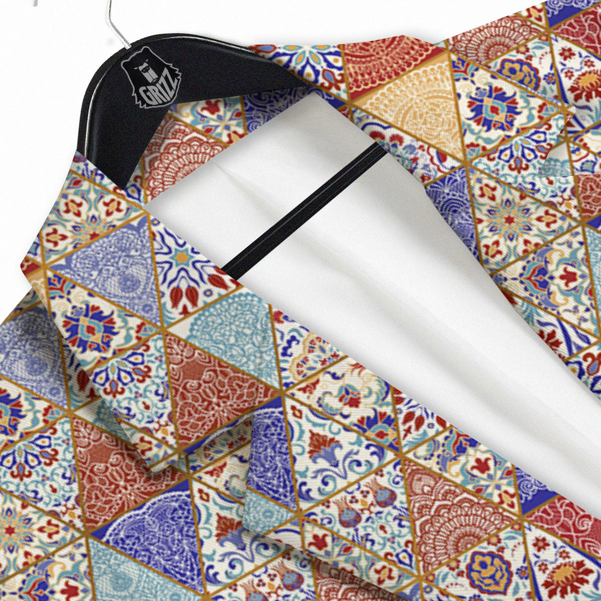 Patchwork Boho Mandala Print Pattern Men's Sport Coat-grizzshop