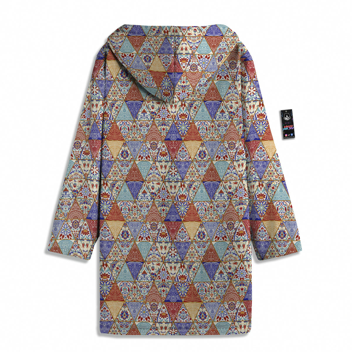 Patchwork Boho Mandala Print Pattern Men's Windbreaker Jacket-grizzshop