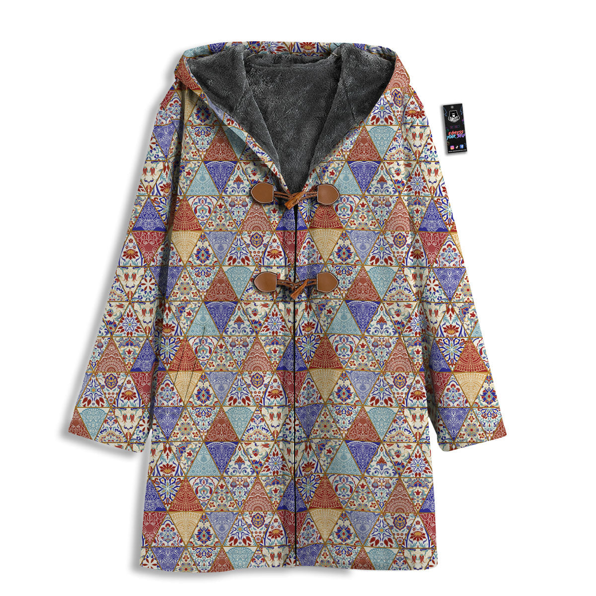 Patchwork Boho Mandala Print Pattern Men's Windbreaker Jacket-grizzshop