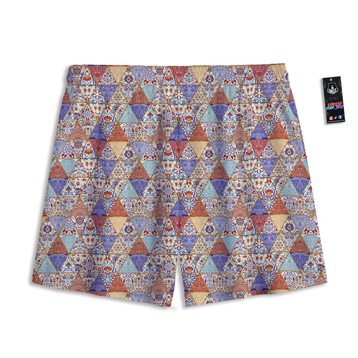 Odin God With Muninn And Huginn Print Mesh Shorts
