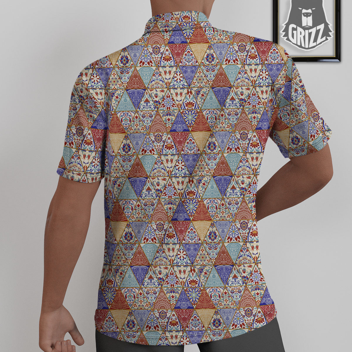 Patchwork Boho Mandala Print Pattern Untucked Shirts-grizzshop