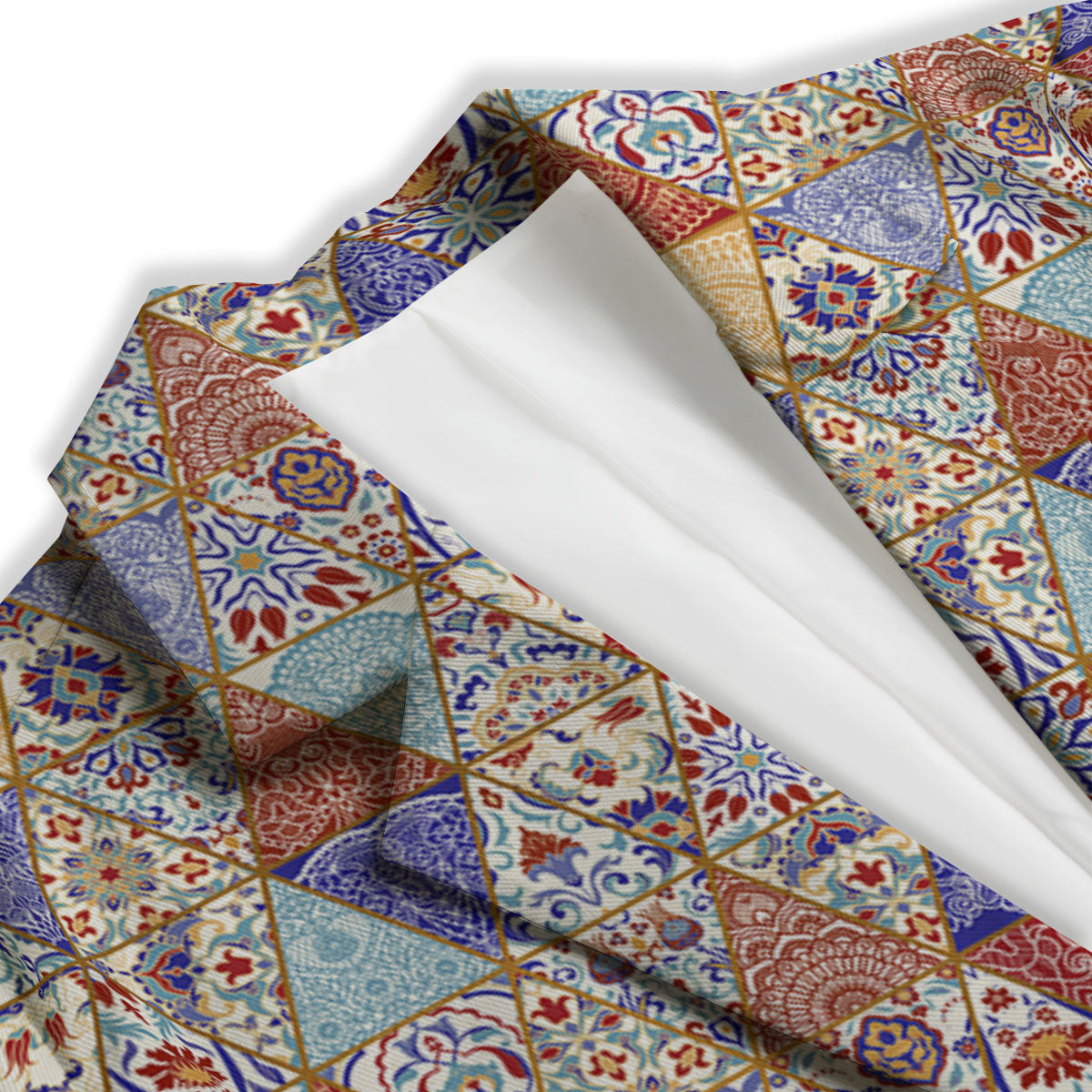 Patchwork Boho Mandala Print Pattern Women's Blazer-grizzshop