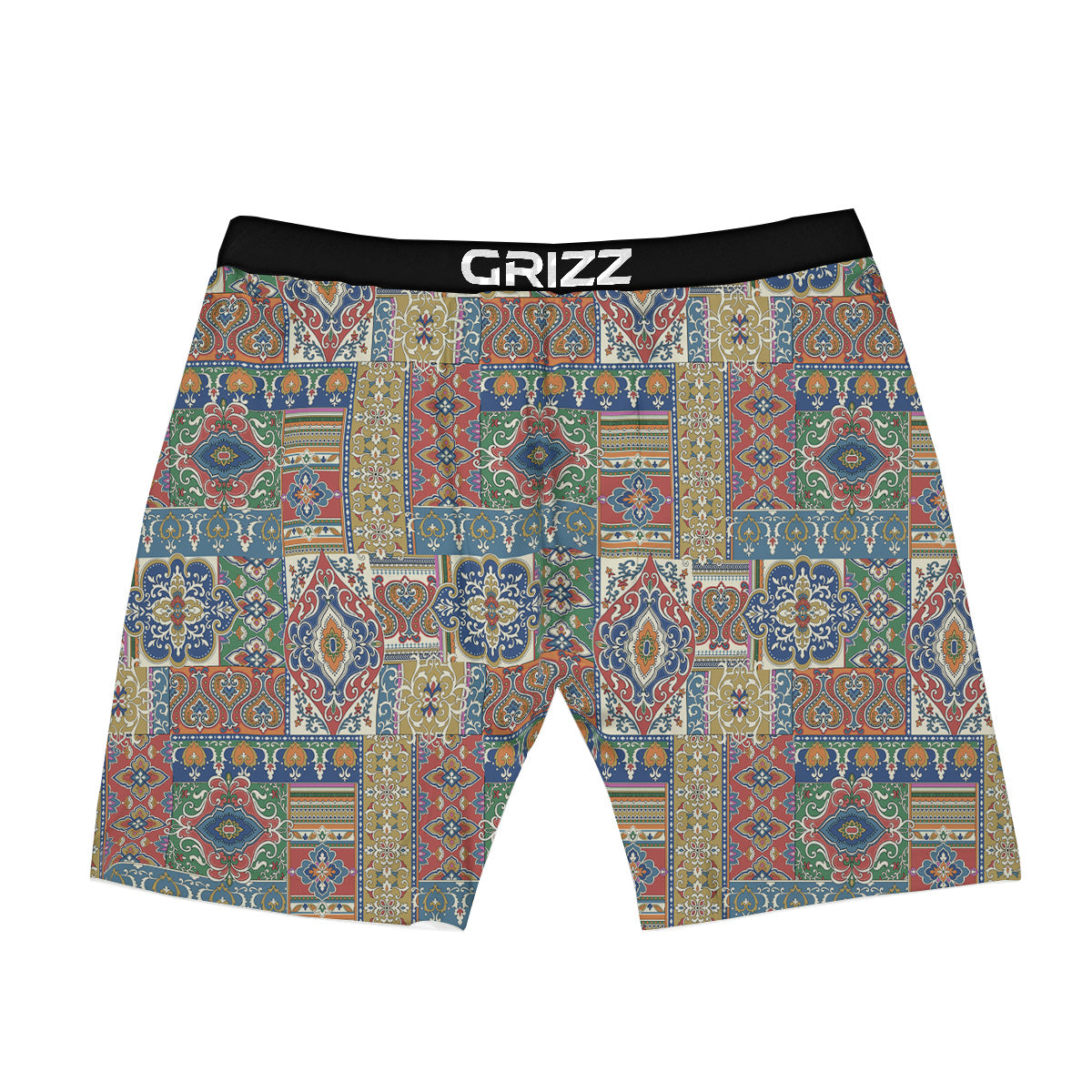 Patchwork Damask Vintage Print Pattern Boxer Briefs-grizzshop