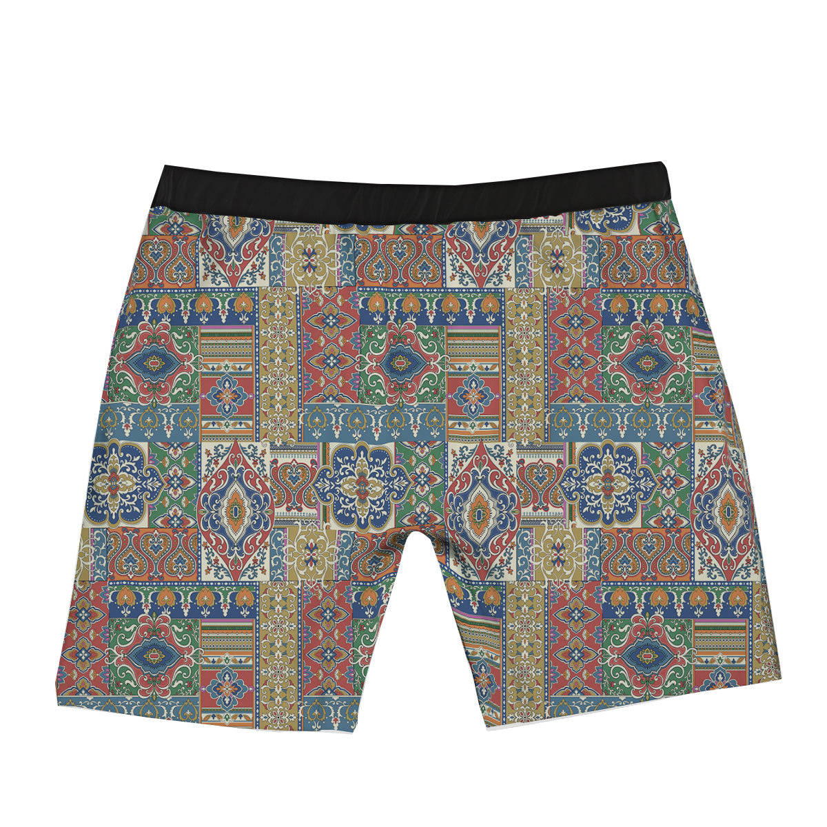 Patchwork Damask Vintage Print Pattern Boxer Briefs-grizzshop