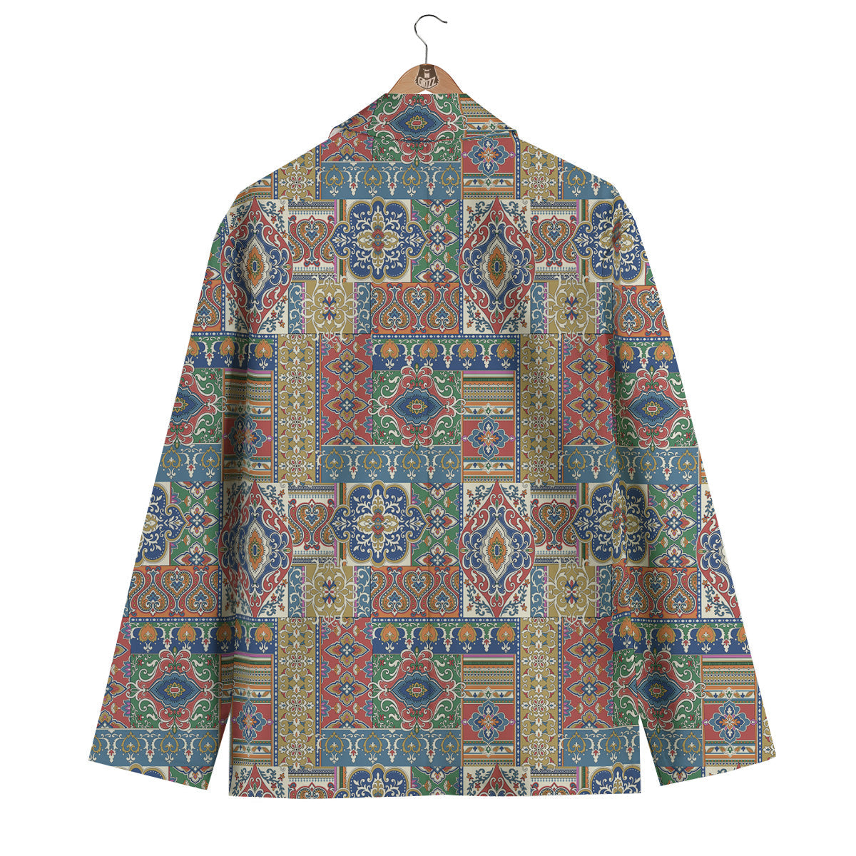 Patchwork Damask Vintage Print Pattern Men's Blazer-grizzshop