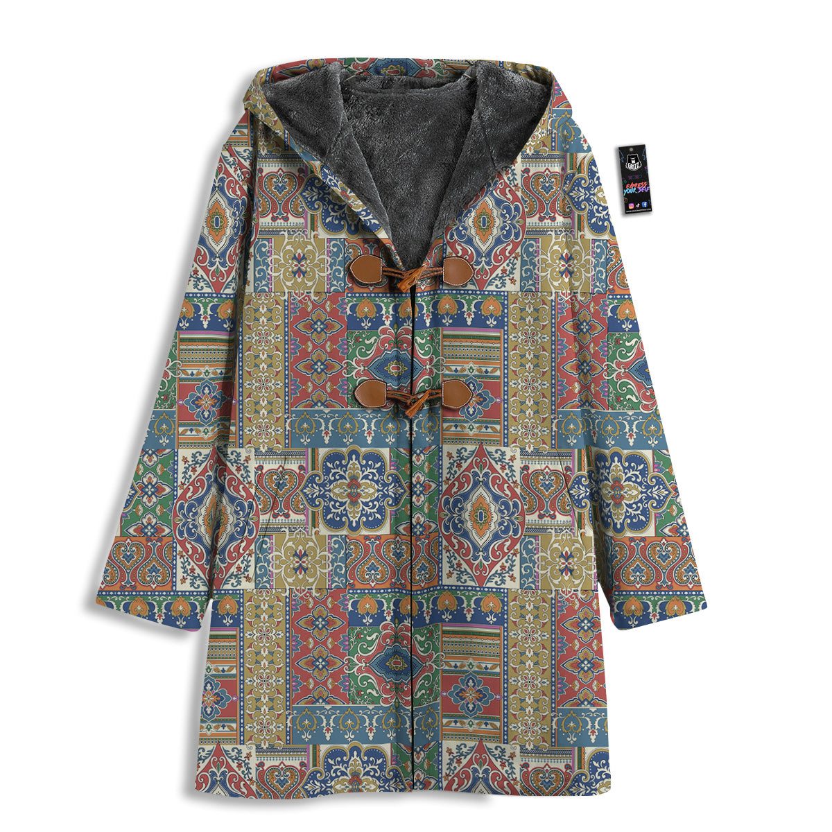 Patchwork Damask Vintage Print Pattern Men's Windbreaker Jacket-grizzshop