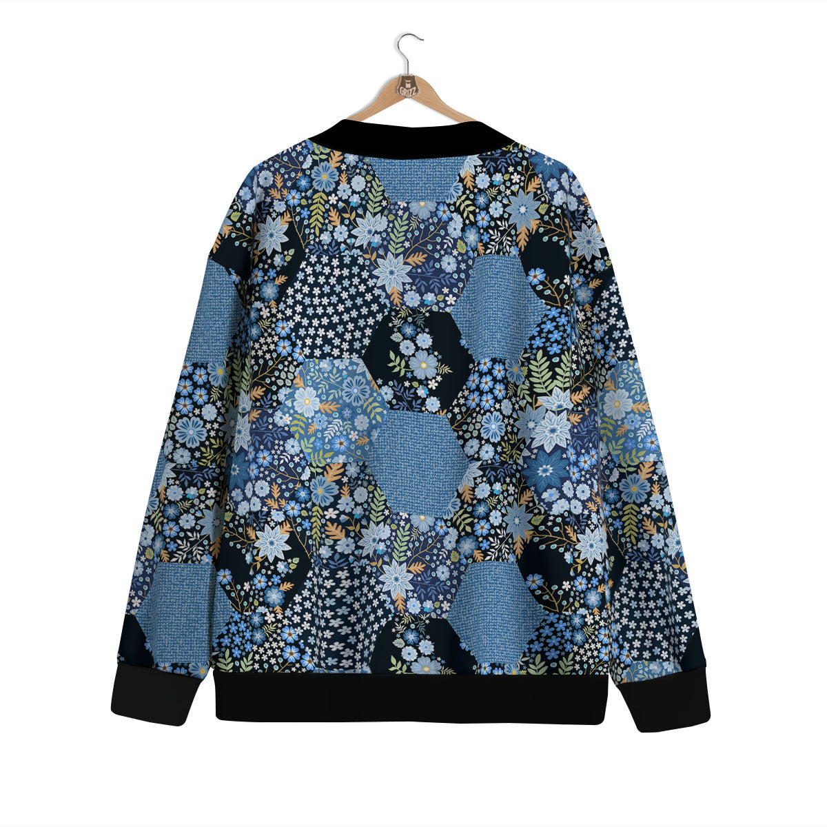 Patchwork Ethnic Floral Print Pattern Cardigan-grizzshop