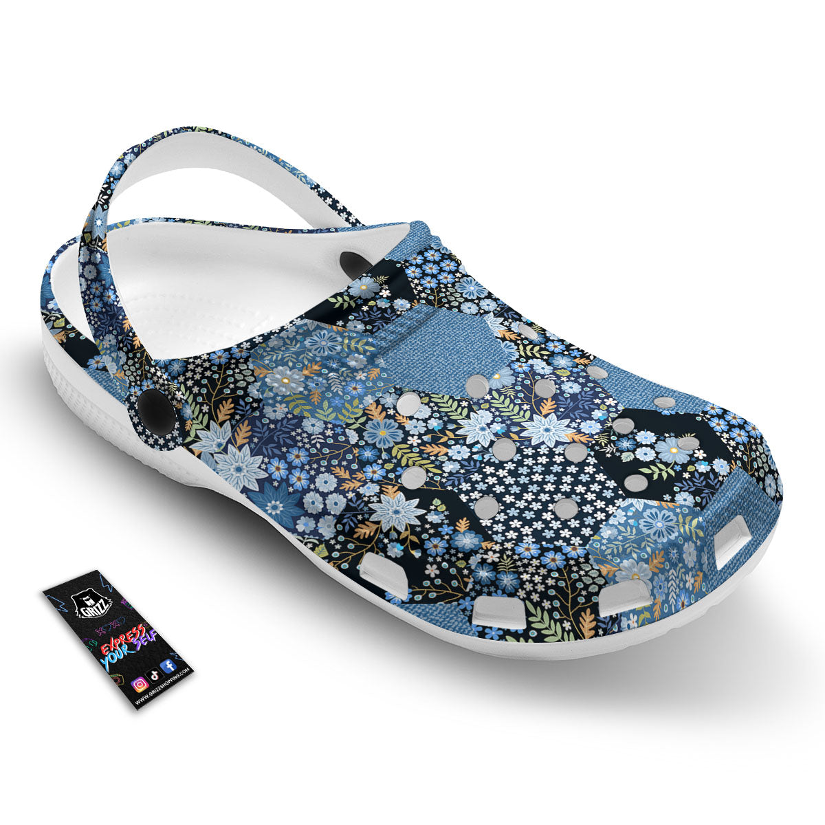 Patchwork Ethnic Floral Print Pattern Clog-grizzshop