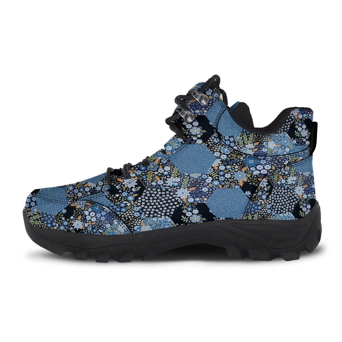 Patchwork Ethnic Floral Print Pattern Hiking Shoes-grizzshop