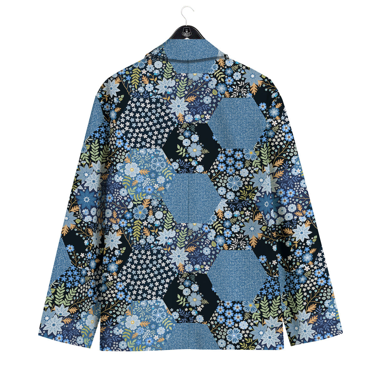 Patchwork Ethnic Floral Print Pattern Men's Sport Coat-grizzshop