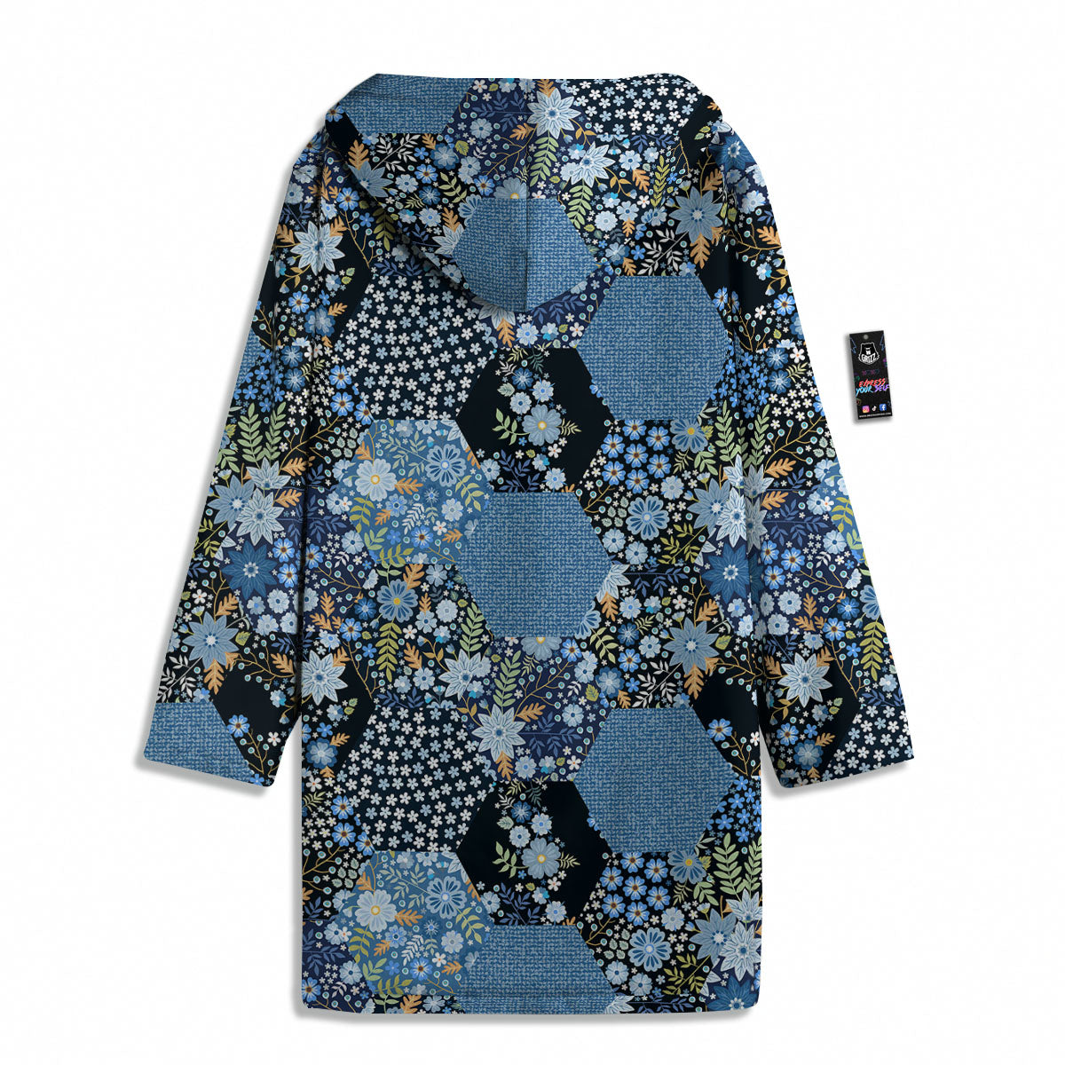 Patchwork Ethnic Floral Print Pattern Men's Windbreaker Jacket-grizzshop