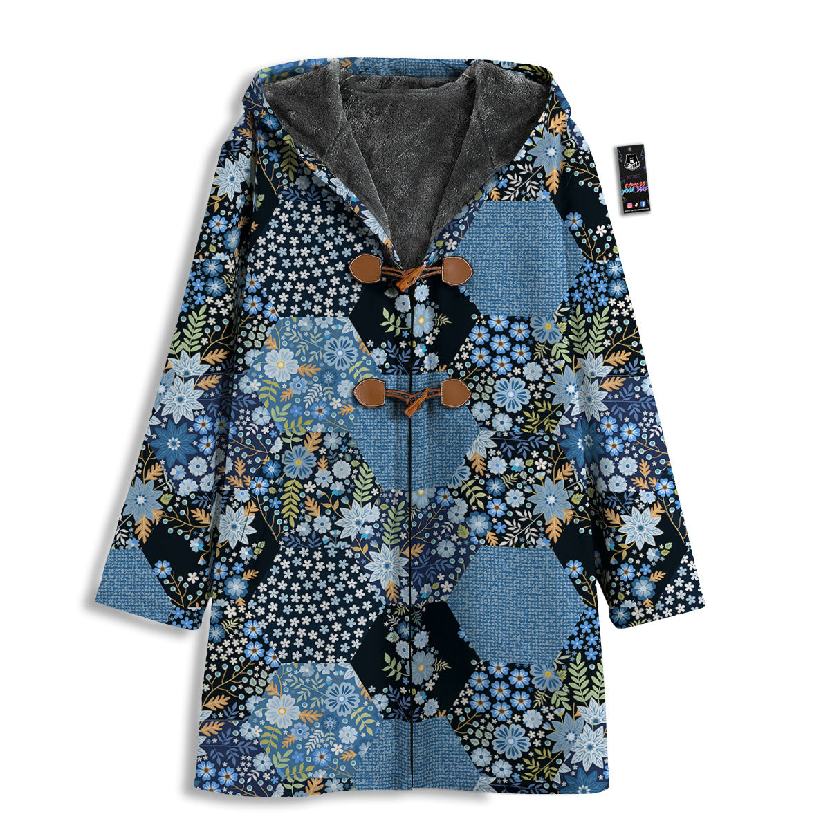 Patchwork Ethnic Floral Print Pattern Men's Windbreaker Jacket-grizzshop