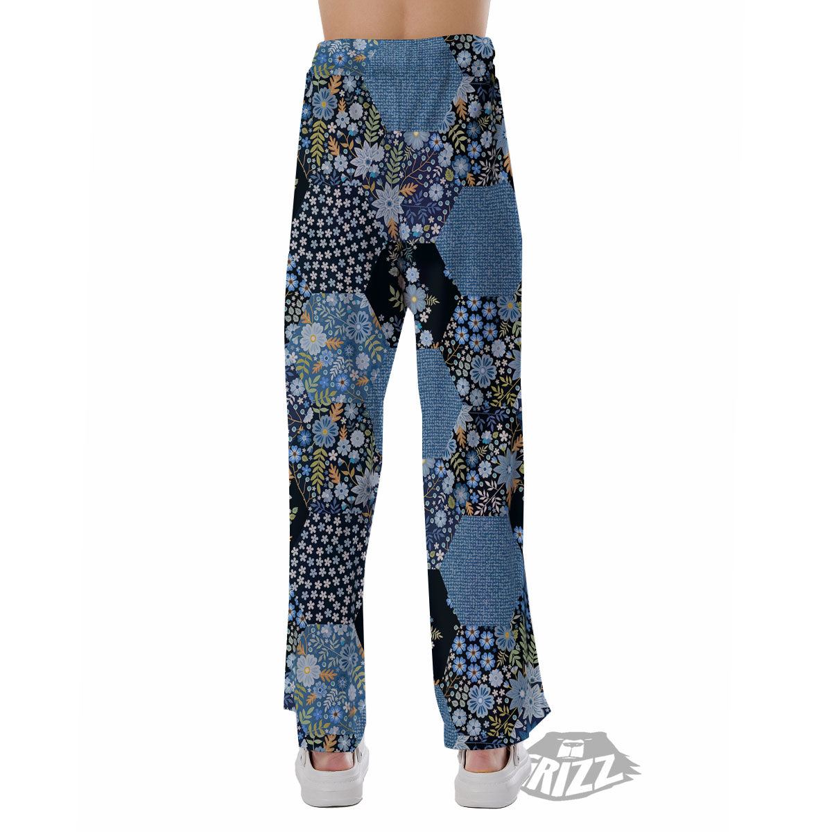 Patchwork Ethnic Floral Print Pattern Pajama Pants-grizzshop