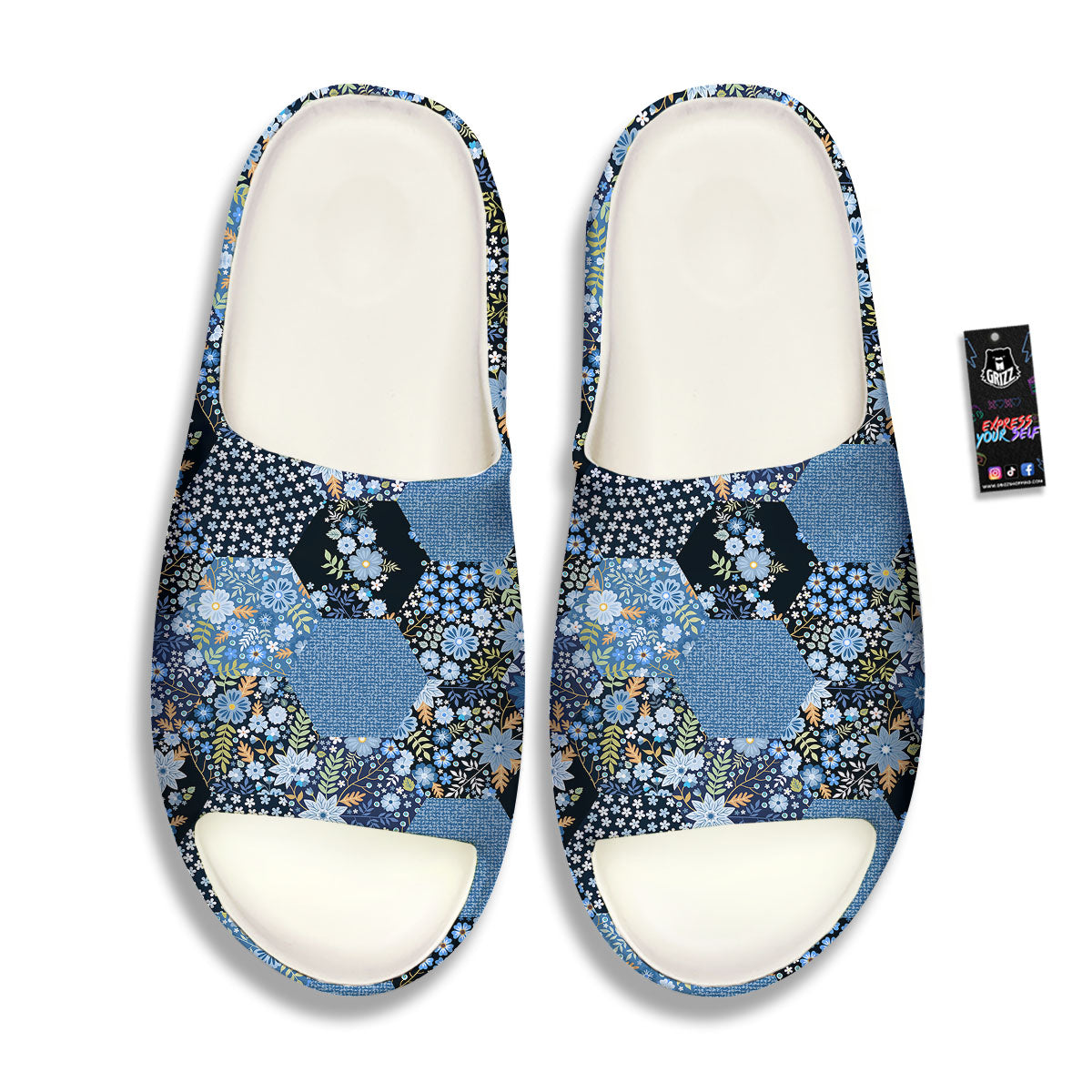 Patchwork Ethnic Floral Print Pattern Sandals-grizzshop