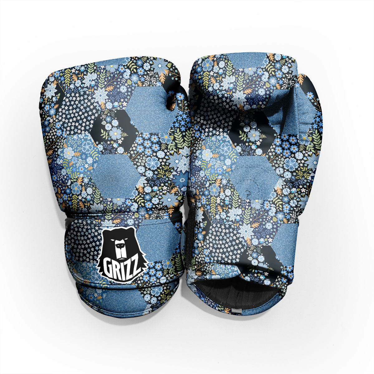 Patchwork Ethnic Floral Print Pattern Pro Boxing Glove