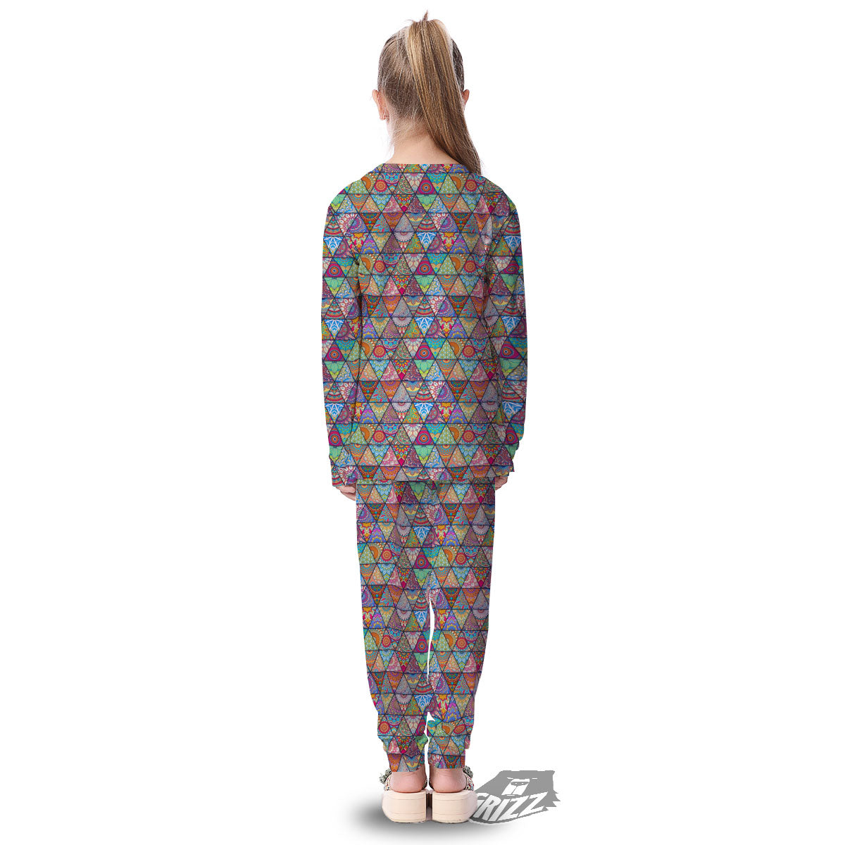 Patchwork Ethnic Mandala Print Pattern Kid's Pajamas-grizzshop