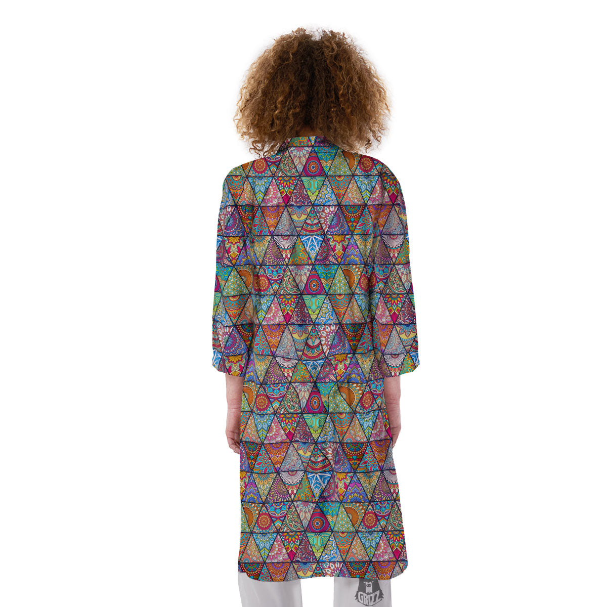 Patchwork Ethnic Mandala Print Pattern Kimono-grizzshop