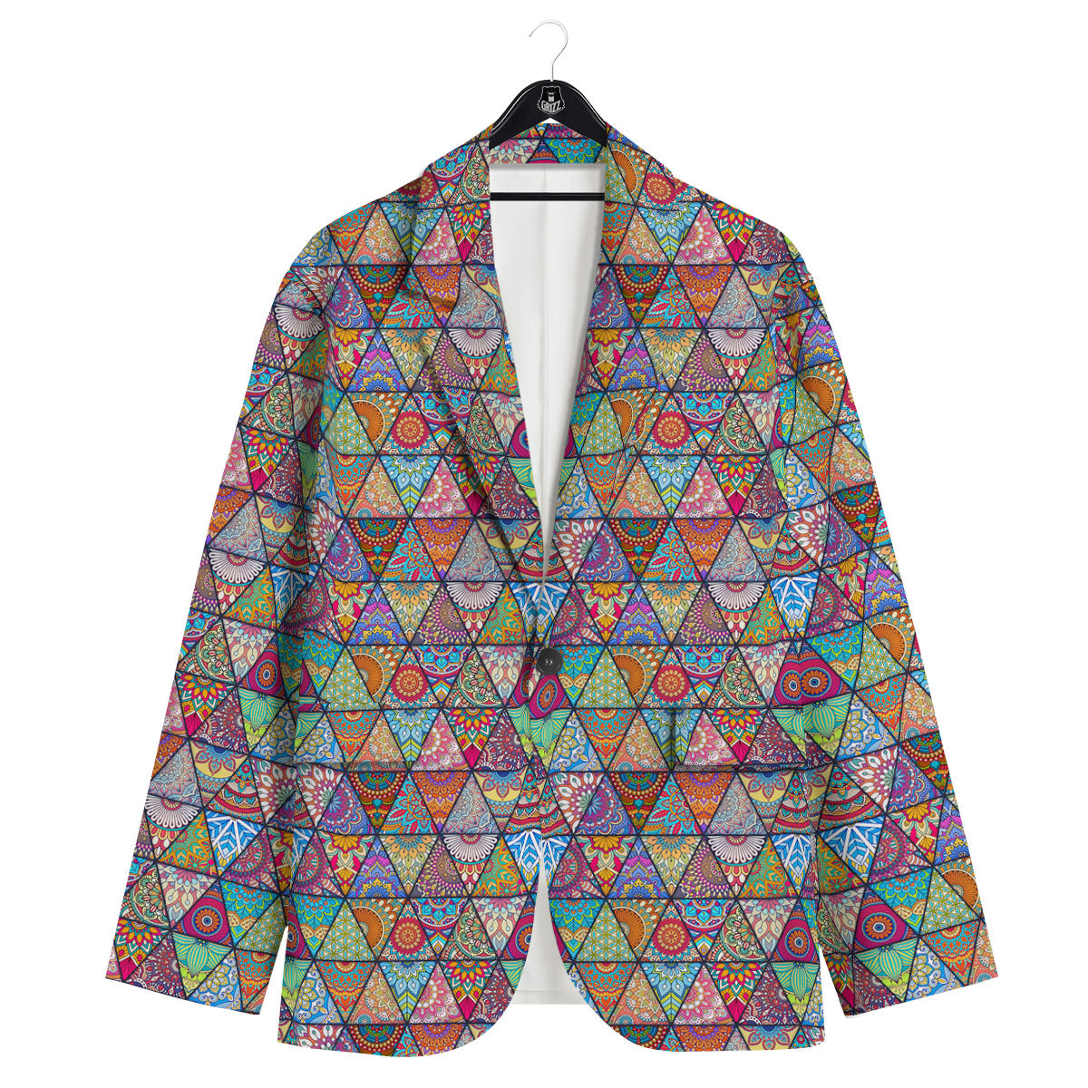 Patchwork Ethnic Mandala Print Pattern Men's Sport Coat-grizzshop
